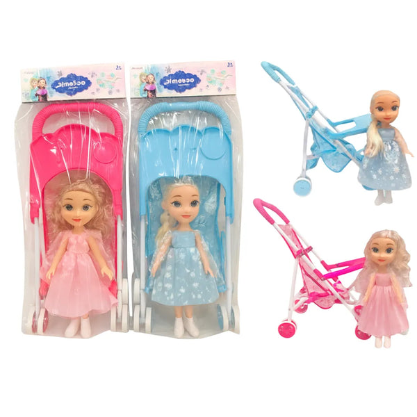 La Muñeca con Coche Grande Jimelbao OL1549 es el regalo ideal para niñas que adoran el juego de imitación y los paseos de fantasía.
Incluye una muñeca con vestido brillante y un coche grande plegable disponible en colores rosa o azul, perfecto para llevarla de paseo como una verdadera princesa.