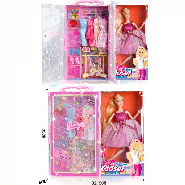 A las niñas les encanta jugar a vestir muñecas, pero no todos los juguetes estimulan su creatividad. La Muñeca Fashion con Clóset lo hace posible: un set completo que invita a crear looks únicos, explorar colores y vivir la experiencia de la moda a través del juego.