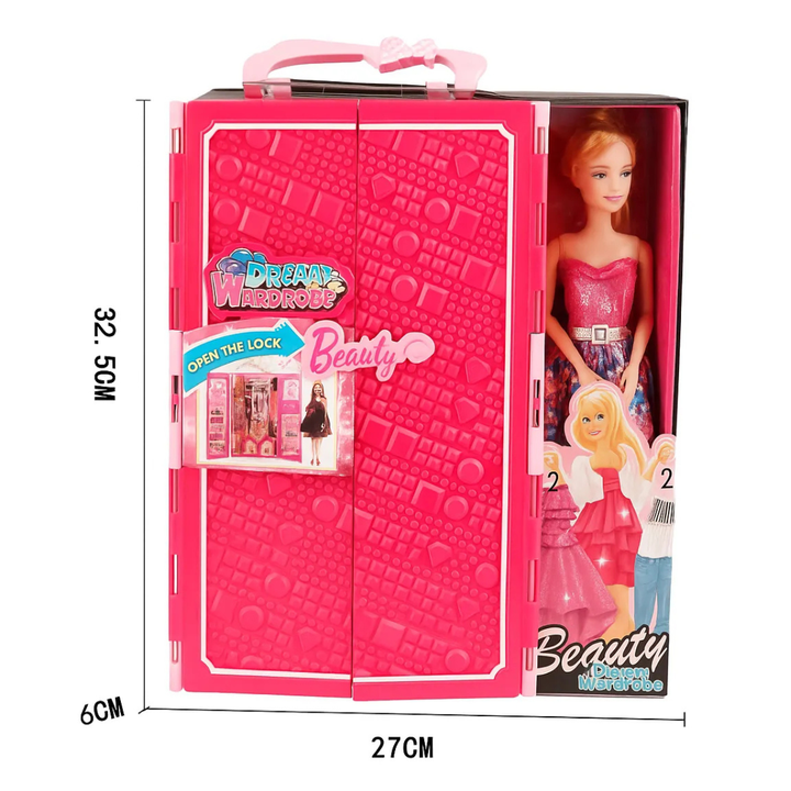 muñeca con clóset, muñeca con accesorios, muñeca de moda, juguetes para niñas, muñeca fashion, juguetes 4 a 7 años, juguetes importados, muñeca coleccionable, juguetes Buffalo, regalo para niña