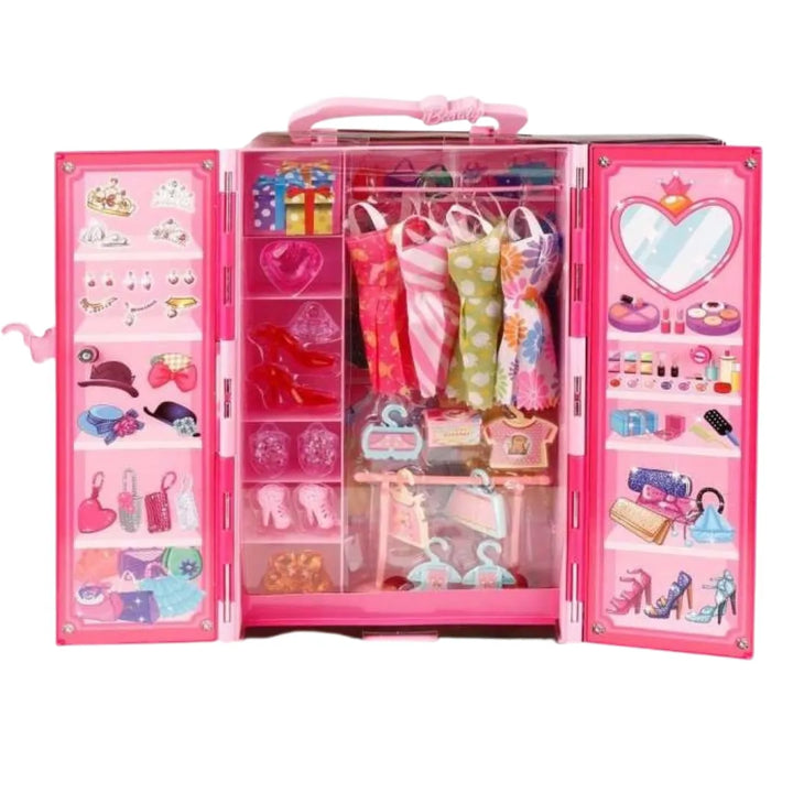 muñeca con clóset, muñeca con accesorios, muñeca de moda, juguetes para niñas, muñeca fashion, juguetes 4 a 7 años, juguetes importados, muñeca coleccionable, juguetes Buffalo, regalo para niña