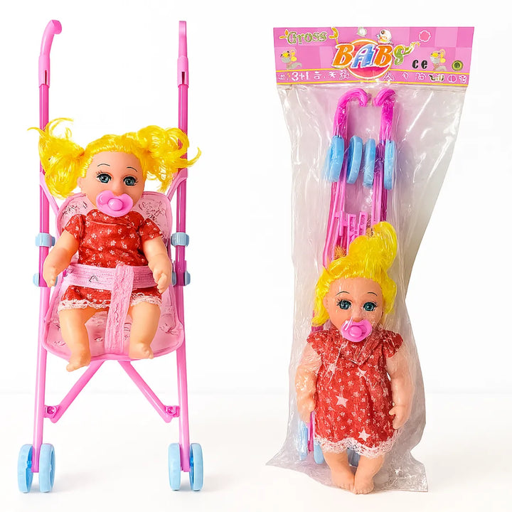 La Muñeca con Coche Tipo Paragua OL1673 es perfecta para las niñas que disfrutan cuidar y pasear a sus muñecas como verdaderas mamás.
Incluye una muñeca bebé con vestido estampado y coche liviano tipo paragua en tonos rosados, ideal para jugar dentro o fuera de casa.