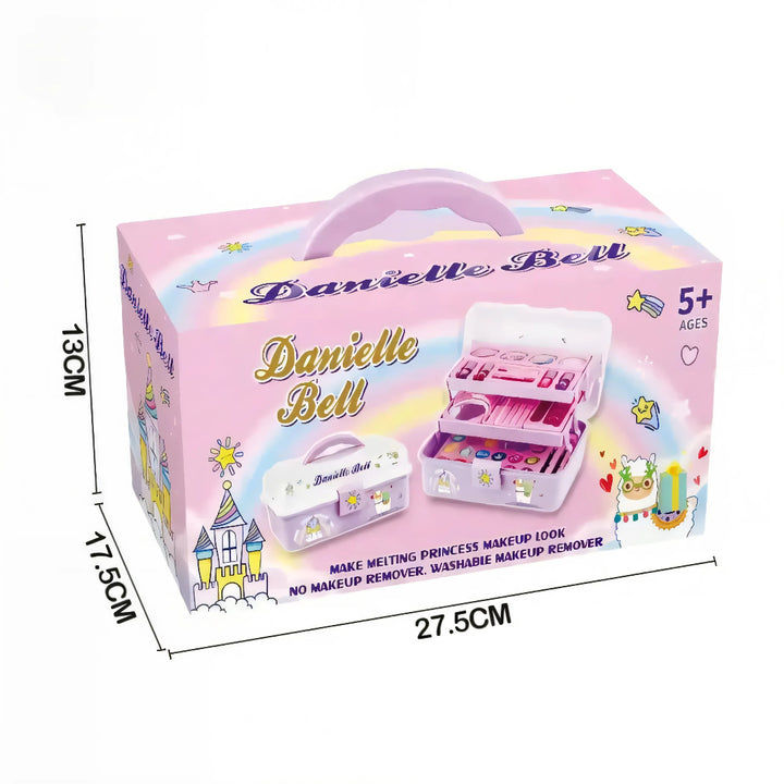 neceser con maquillaje infantil, maquillaje lavable niña, juguete de belleza, maquillaje para niñas 5 años, juguete importado, set maquillaje seguro, regalo niña 6 años, juguete creativo, juguetería online Colombia, envío rápido