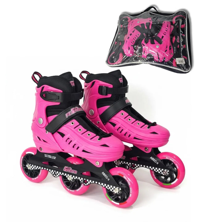 patines rosados, patines para niñas, patines profesionales, patines importados, patines en línea, regalo para niñas, patines baratos, envío rápido, juguetería Colombia