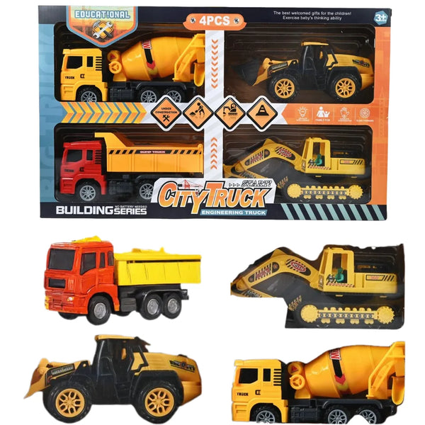 ¡Listos para construir diversión! Cuatro carros de construcción que harán que tu pequeño se sienta todo un ingeniero en acción.