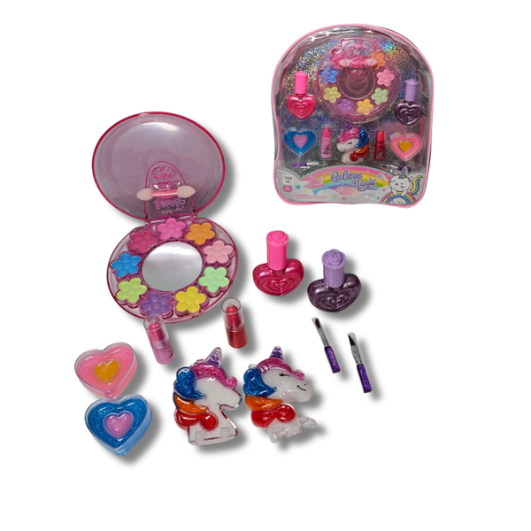 set maquillaje niña, unicornio juguete, believe in magic, dream girl maquillaje, kit de belleza infantil, juguete importado niña.