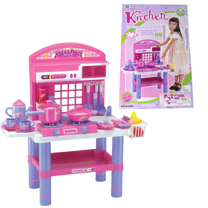 set de cocina para niños, juguete de cocina, cocina infantil importada, set de cocina con accesorios, juguete niña 6 años, juguetes educativos, set cocina Colombia, mini chef juguete, cocina coleccionable, envío rápido juguetes.