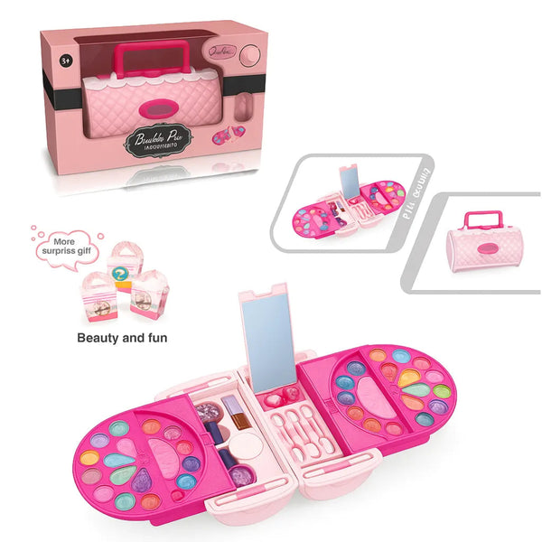 Haz que tu hija viva una experiencia mágica con el Set de Maquillaje Infantil Bolso Beautiful Dream Beauty.
Su diseño elegante tipo cartera guarda en su interior un completo kit de maquillaje con espejo, sombras, labiales y accesorios, ideales para fomentar la creatividad y la diversión.