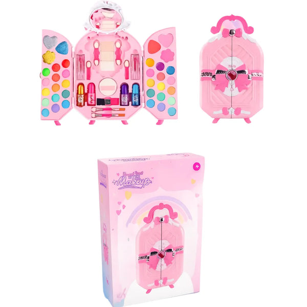Deja que tu pequeña viva la experiencia de sentirse como una princesa con el Set de Maquillaje Infantil Dream Beauty Makeup.
Su diseño tipo maletín con espejo, brochas y compartimientos plegables es ideal para que las niñas exploren su creatividad mientras se divierten.