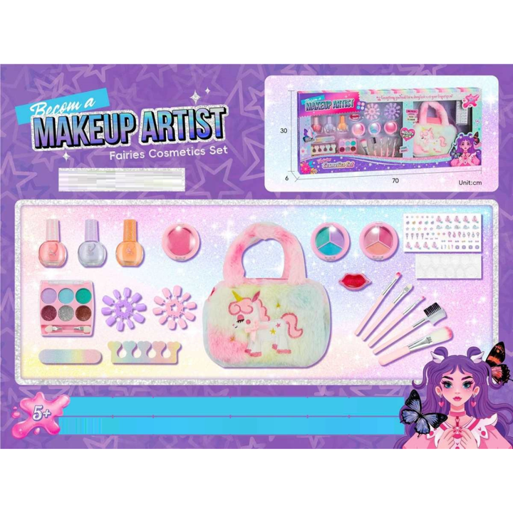 El Set de Maquillaje Infantil Unicornio es perfecto para pequeñas artistas que aman el color, la fantasía y el brillo. Con este completo kit, podrán crear maquillajes mágicos y jugar a ser verdaderas maquilladoras profesionales.