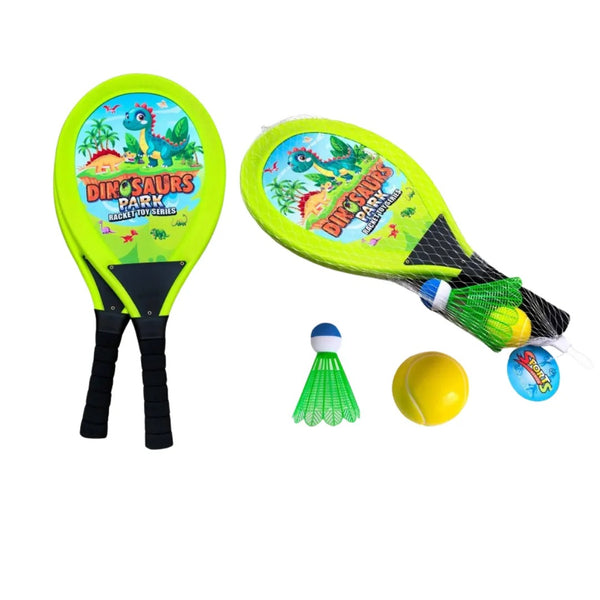 El Set de Raquetas Dinosaurios Park Ref. 670 es ideal para que los niños disfruten del aire libre mientras desarrollan su coordinación y movimiento. Con un diseño colorido inspirado en dinosaurios, este set ofrece diversión garantizada para jugar en familia o con amigos.