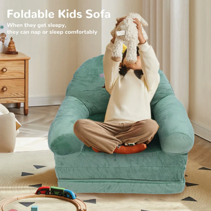 sofá dinosaurio niños, sofá plegable infantil, sillón para niños, sofá cama infantil, mueble infantil importado, sofá divertido, sofá para jugar, regalo para niños, sofá acolchado, envío rápido Colombia.