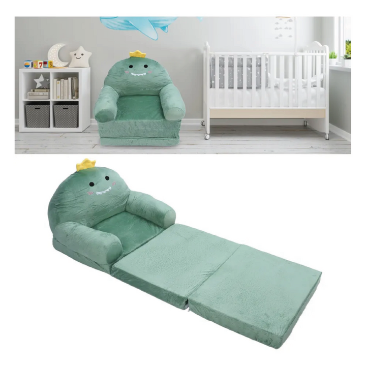 sofá dinosaurio niños, sofá plegable infantil, sillón para niños, sofá cama infantil, mueble infantil importado, sofá divertido, sofá para jugar, regalo para niños, sofá acolchado, envío rápido Colombia.