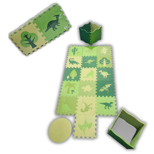 tapete didáctico dinosaurio, tapete EVA infantil, alfombra de juego dinosaurios, tapete educativo bebé, tapete de espuma EVA, piso infantil acolchado, juguetes didácticos importados, tapete encajable 30x30, tapete dinosaurio niños, tapete educativo importado.