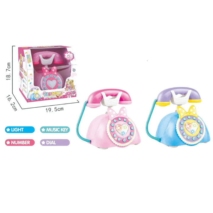 El Teléfono Princesa Bilingüe Ref. 6616A combina diversión y aprendizaje para los más pequeños. Su diseño de colores brillantes y detalles encantadores invita a las niñas a jugar y aprender mientras imitan llamadas reales.