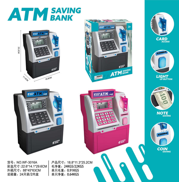 ATM Saving Bank – Cajero Automático Infantil con Tarjeta