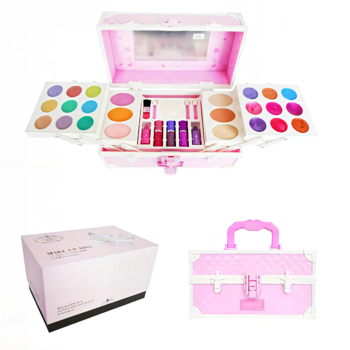 Deja que tu pequeña artista brille con su propio set de maquillaje seguro, colorido y lleno de magia. ¡El regalo que despierta su imaginación!