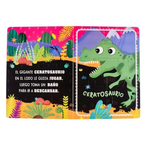 LIBRO DIPLODOCO ROMPECABEZAS DE CARTON | Juguetes Buffalo Colombia