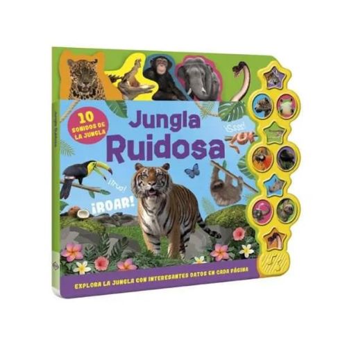 LIBRO JUNGLA RUIDOSA 10 SONIDOS | Juguetes Buffalo Colombia