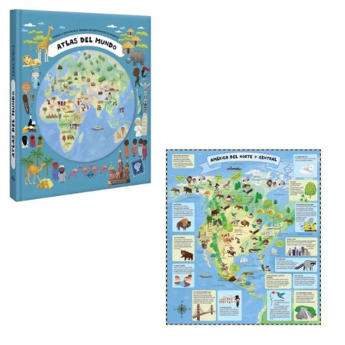 LIBRO ATLAS DEL MUNDO | Juguetes Buffalo Colombia