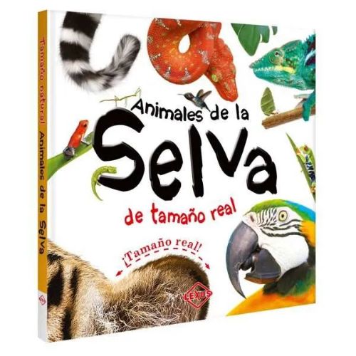 LIBRO ANIMALES DE LA SELVA DE TAMAÑO REAL | Juguetes Buffalo Colombia