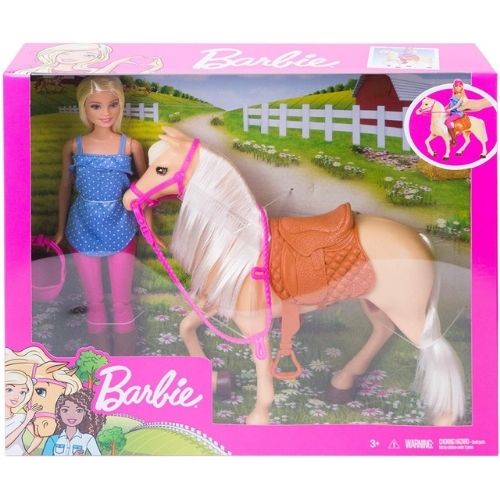 BARBIE SET CABALLO BASICO CON MUÑECA | Juguetes Buffalo Colombia