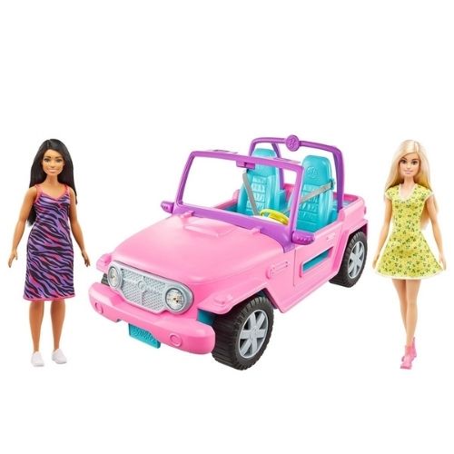 BARBIE ESTATE JEEP CON MUÑECA Y AMIGA | Juguetes Buffalo Colombia