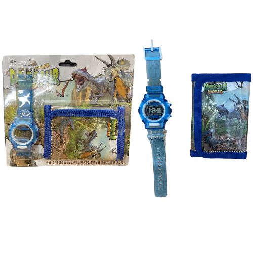 RELOJ CON BILLETERA DINOSAURIO | Juguetes Buffalo Colombia